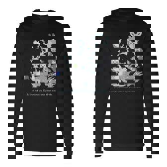 みんなの地球 アニマル キリン カンガルー カピバラ クアッカワラビー ワオキツネザル ハリネズミ メンズ レディース 長袖Tシャツ - Kawaiitshirt