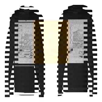 もじやもじや【日本の妖怪シリーズ】 長袖tシャツ 長袖Tシャツ - Kawaiitshirt