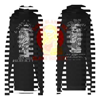 わたしじゃない 社会のせい レトロガール 長袖Tシャツ - Kawaiitshirt