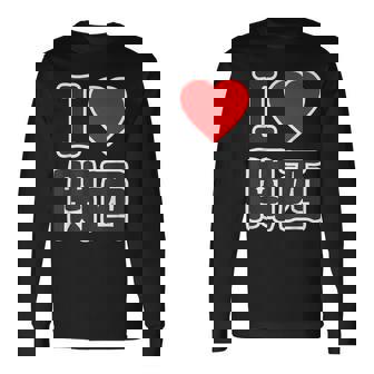 アイラブ・関西（I Love ハート）Big 大きな文字【47都道府県】Jimo-T ジモティ お土産 面白 長袖Tシャツ - Kawaiitshirt