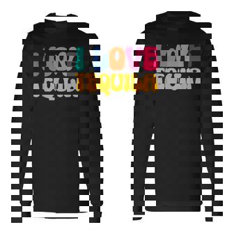 アイ・ラブ・テキーラ、グルーヴィー・テキーラ・ドリンカー・ラバーズ 長袖Tシャツ - Kawaiitshirt