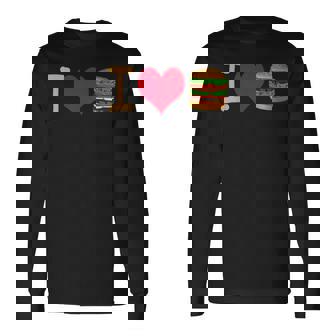 アイ・ラブ・デラックス・ハンバーガー 長袖Tシャツ - Kawaiitshirt