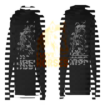 アイ・ラブ・ホース 長袖Tシャツ - Kawaiitshirt