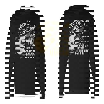 アコースティックロック アコースティックギター 弦 アコースティックギター 長袖Tシャツ - Kawaiitshirt