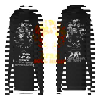 アフロソウルミュージック ビニール レトロ 70年代 80年代 ファンク ディスコダンス 長袖Tシャツ - Kawaiitshirt