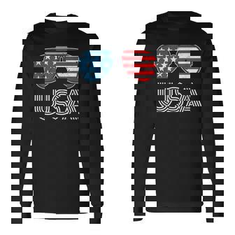 アメリカ Usa 面白いtシャツ 国旗 おもしろ メンズ 面白い 服 オリジナル おもしろグッズ ビンテージ 夏 長袖Tシャツ - Kawaiitshirt