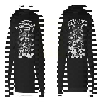 アライグマ ゴミに気を取られる アライグマ ゴミ男 長袖Tシャツ - Kawaiitshirt