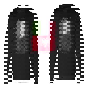 アルバニアのイタリアの愛-アルバニアとイタリア 長袖tシャツ 長袖Tシャツ - Kawaiitshirt