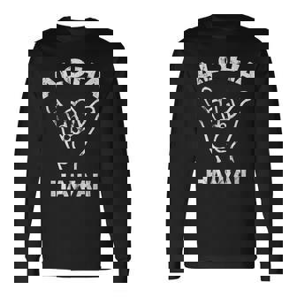 アロハ ハワイ シャカ サイン サーフ 長袖Tシャツ - Kawaiitshirt