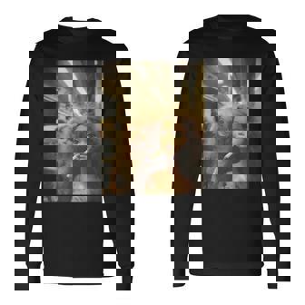 アンティーク調のドールフェイスミーム 長袖Tシャツ - Kawaiitshirt