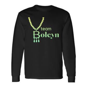 アン・ブーリン B ネックレス チーム ブーリン ヘンリー8世の6人の妻 長袖Tシャツ - Kawaiitshirt