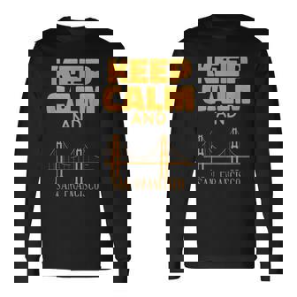 アーキテクチャ サンフランシスコ オーナメント ブリッジ かわいいサンフランシスコ 長袖Tシャツ - Kawaiitshirt