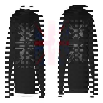 イギリス 国旗 ロンドン メンズ ユニオン ジャック イングランド ロック モッズ Army かっこいい Uk 長袖tシャツ 長袖Tシャツ - Kawaiitshirt