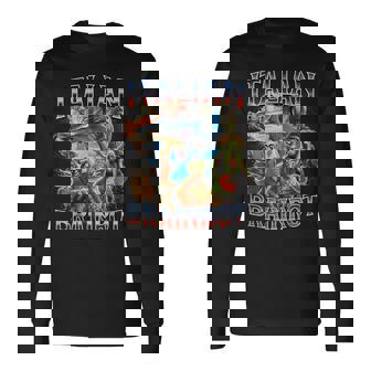 イタリア 脳 ロット 面白い イタリア 脳 ロット ミーム 長袖Tシャツ - Kawaiitshirt