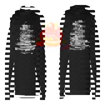 イチゴ サマーベーカリー キッチン パティシエ ストロベリーケーキ 長袖Tシャツ - Kawaiitshirt