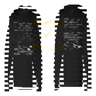 イモリ愛好家のためのかわいい種類のイモリサンショウウオ種チャート 長袖Tシャツ - Kawaiitshirt