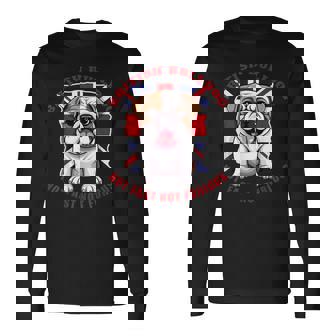 イングリッシュブリティッシュブルドッグ ユニオンジャックフラッグ ドッグオーナー 長袖Tシャツ - Kawaiitshirt