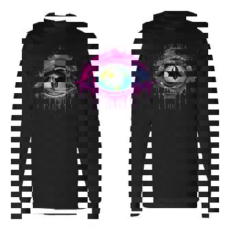 ウィアードコアアイボールドリームコアエステティックグランジエッジィトリッピー 長袖Tシャツ - Kawaiitshirt