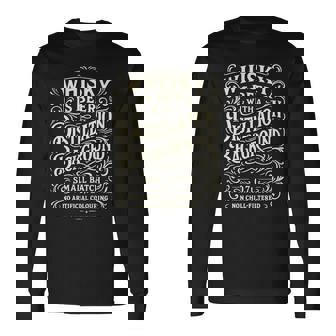 ウイスキーはスコッチと言う蒸留の背景を持つビール 長袖tシャツ 長袖Tシャツ - Kawaiitshirt