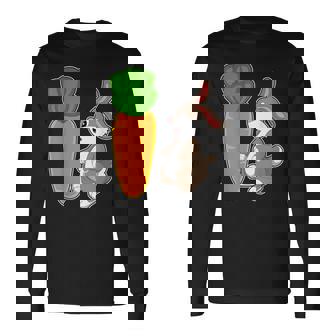 ウサギ ニンジン 長袖Tシャツ - Kawaiitshirt