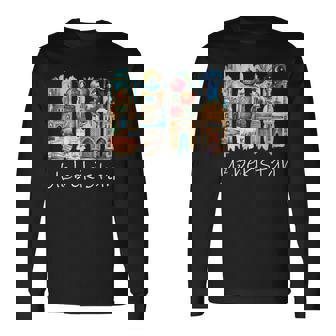 ウズベキスタン 筆文字 ウズベク バカンス お土産 ウズベキスタン 長袖Tシャツ - Kawaiitshirt