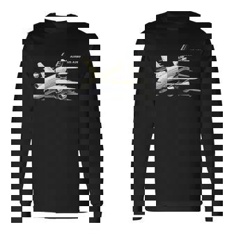 エアバスa380ターボジェット飛行機旅客機航空パイロットギフト 長袖Tシャツ - Kawaiitshirt