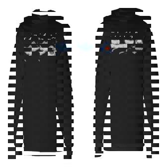 エイッエイッうぉ おもしろ 魚 ジョーク 海 シンプル パロディ 応援 エール 水族館 だじゃれ 長袖tシャツ 長袖Tシャツ - Kawaiitshirt