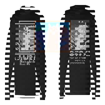 エクアドル山脈コトパクシ国立公園のかわいいラマ 長袖Tシャツ - Kawaiitshirt