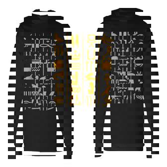 エジプト ヒエログリフ 古代エジプトシャツ ファラオtシャツ 長袖Tシャツ - Kawaiitshirt