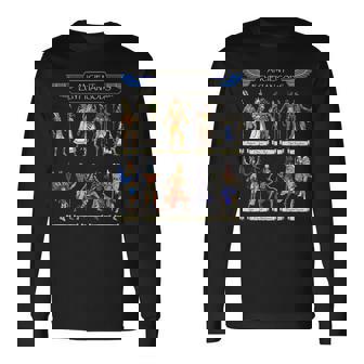 エジプトの神々古代エジプトの神話ファラオアヌビストートホルスラセクメトバステト 長袖Tシャツ - Kawaiitshirt