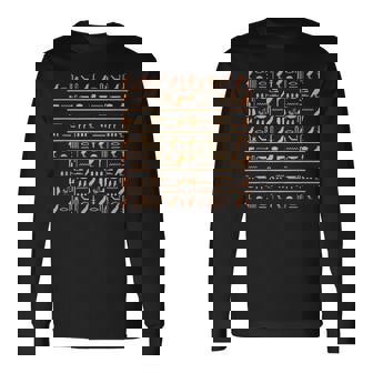 エジプトパターン ホルスの目 ヒエログリフ ファラオ アヌビス アンク 長袖Tシャツ - Kawaiitshirt