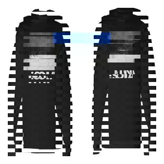 エストニア国旗tシャツ 長袖Tシャツ - Kawaiitshirt