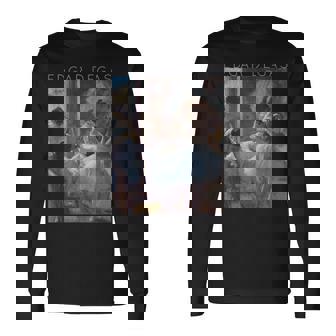 エドガー・ドガのアーティストとバレエフラットダンサー 長袖Tシャツ - Kawaiitshirt