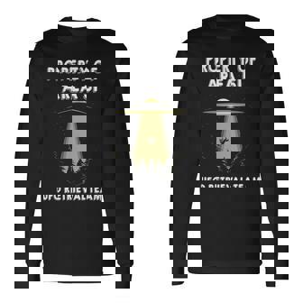 エリア51 シャツ Property Of Area 51 Ufo エイリアン 長袖tシャツ 長袖Tシャツ - Kawaiitshirt