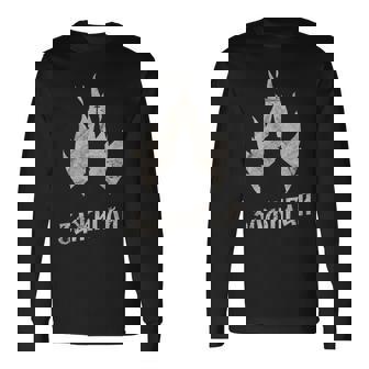 オカルト滞在ライトロシア語キリルゴシックバーニング教会グリム 長袖Tシャツ - Kawaiitshirt