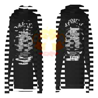 オクトーバーフェスト ビールとグリル ソーセージ 長袖Tシャツ - Kawaiitshirt