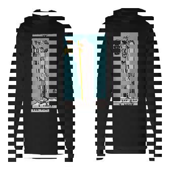 オリジナルのrider Waite Deckからの隠者ビンテージタロットカード 長袖Tシャツ - Kawaiitshirt