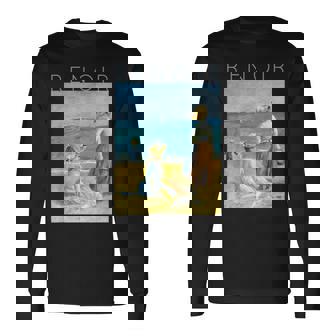 オーギュスト・ルノワール ビーチのフィギュア 長袖Tシャツ - Kawaiitshirt