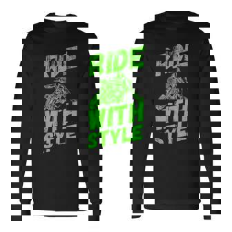 オートバイファンのためのスタイルヴィンテージ引用で乗る 長袖Tシャツ - Kawaiitshirt