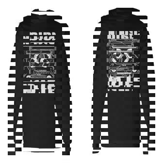 カセット No Music No Life Music Lover 長袖Tシャツ - Kawaiitshirt