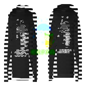 カッパくん『かっぱのカッパ』河童（六月・梅雨・傘）【どうぶつフレンズ】きゅうり 妖怪 かわいい キャラクター 長袖Tシャツ - Kawaiitshirt