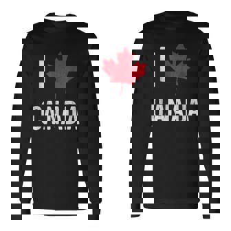 カナダ お土産 I Love Canada 長袖Tシャツ - Kawaiitshirt