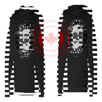 カナダ国旗tシャツ、カナダのtシャツ、カナダ国旗、カナダ地図 長袖Tシャツ - Kawaiitshirt