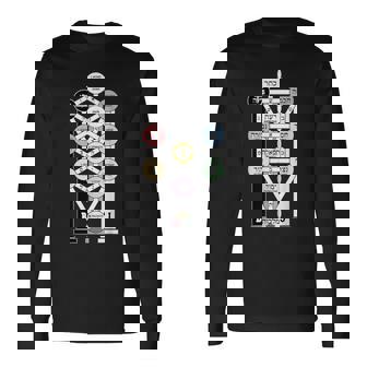 カバラの生命の樹図 長袖Tシャツ - Kawaiitshirt