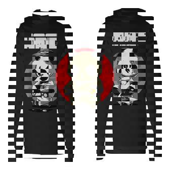 カラテカと空手パンダ 長袖Tシャツ - Kawaiitshirt