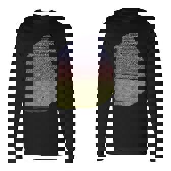 カラーロゼッタストーン 象形文字 ギリシャ デモティックス 長袖Tシャツ - Kawaiitshirt