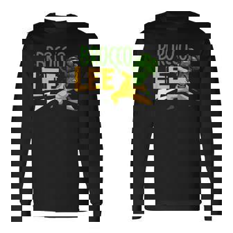 カンフー ブロッコリー ブロッコリー ビーガン 野菜 長袖Tシャツ - Kawaiitshirt