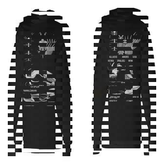 カンブリア紀 生き物 化石 古美術 進化 科学 恋人 長袖Tシャツ - Kawaiitshirt