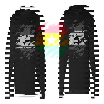 ガーナの国旗ガーナ 長袖Tシャツ - Kawaiitshirt