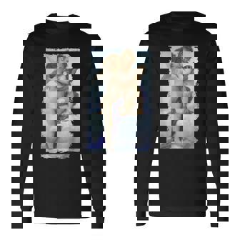 キスエンジェルズ ファーストキス 絵画 天使 キス キューピッド ラブ 長袖Tシャツ - Kawaiitshirt